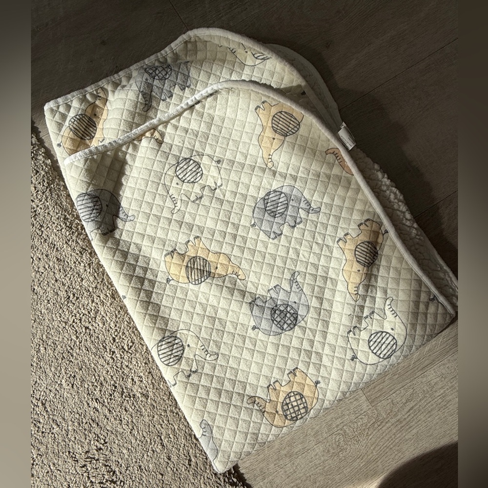 Baby elephant print blanket